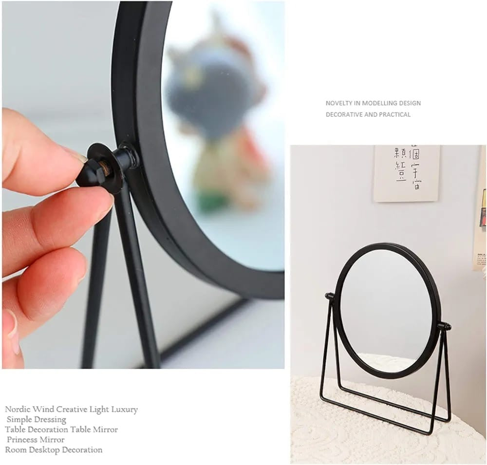Iron Tabletop Makeup Mirror