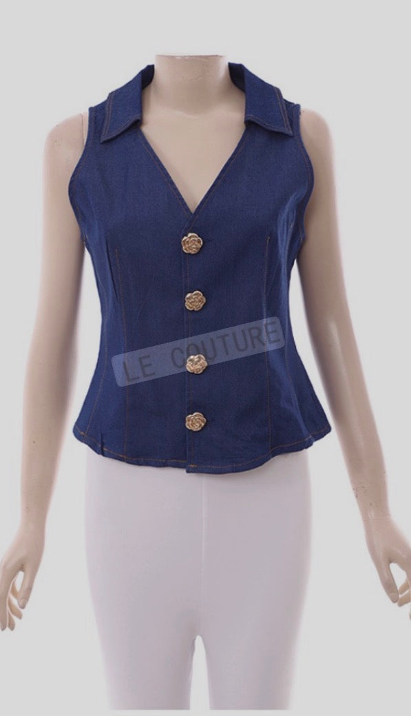 Ladies Denim Vintage Vest-Various Colours