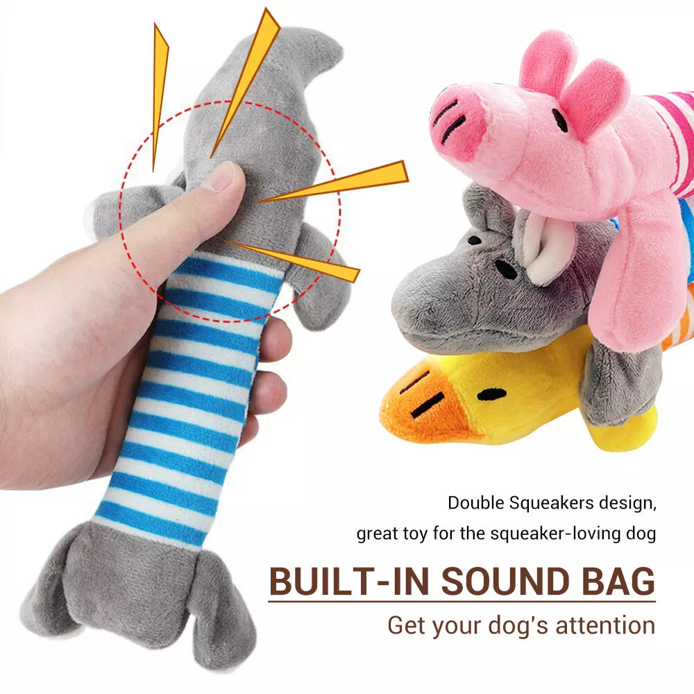 Cute Pet Dog Chew Toy  Squeaky Soft Plush Play Sound Puppy Teeth Toys