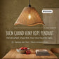 MHome Bamboo Wicker Rustic Vintage Rattan Shade Hanging Pendant Light-Various Options