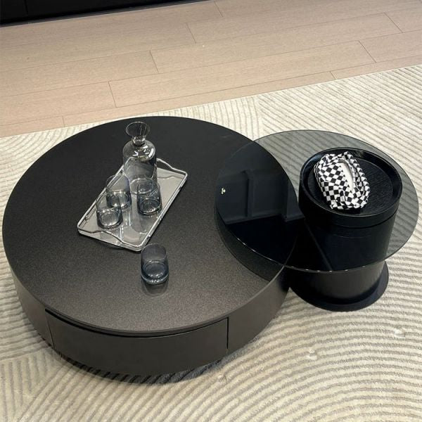 MFurn Round Mosiac Coffee Table With Glass 2pc