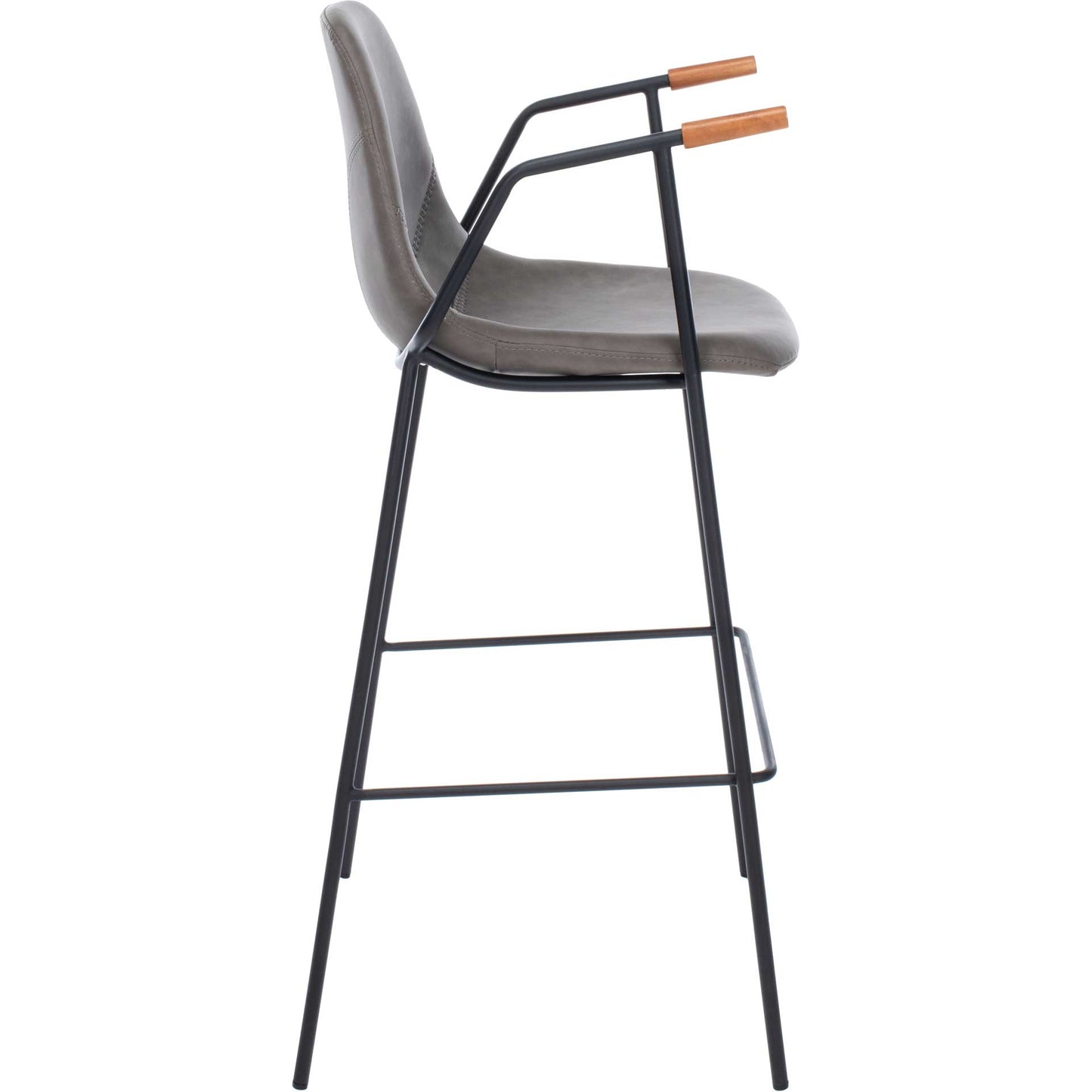 MFurn Mid Century Industrial Bar Stool with Footrest & Armrest Various Colours 2pc Set