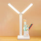 Double Heads LED Desk Reading Lamp Table Light Touch Control Dimmable Office