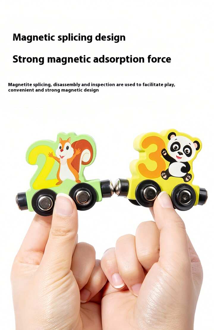 MTech Kids Magnetic Wooden Toy Train Set