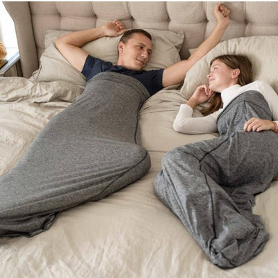Adult & Kids Swaddle Wearable Blanket with Hoodie Ultra-Light Cozy Sleeping Bag for Indoor Outdoor Sleeping