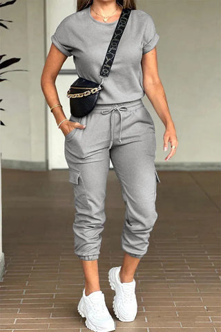Ladies Crew Neck Top & Cargo Pants