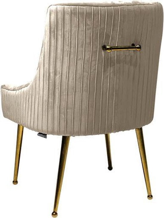 MFurn
Trendy Dining Arm Chair with Stainless Steel Golden Legs - Elegant Upholstered Seating - Various Options