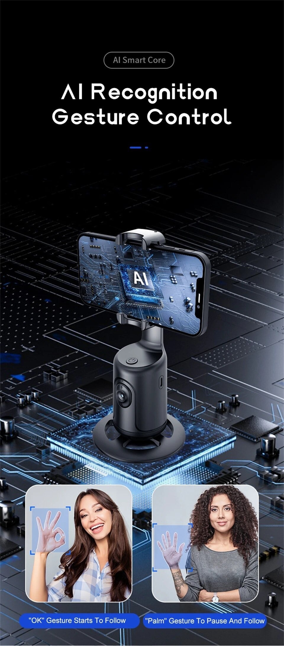 Smart Auto Face Detecting Tripod