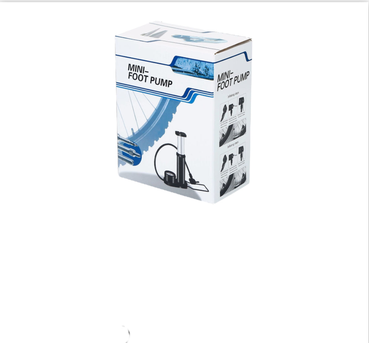 Mini Foot Pump Tire Inflator with Pressure Gauge