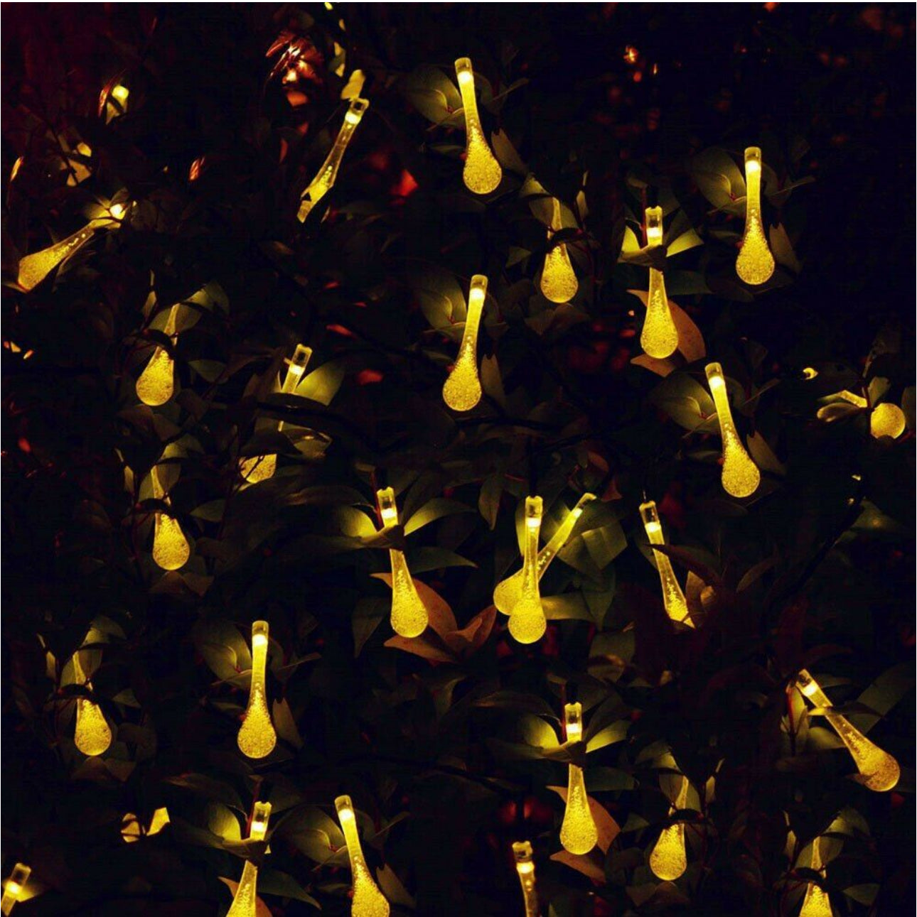 Christmas LED Solar Powered Water Drop Fairy Light - 6M