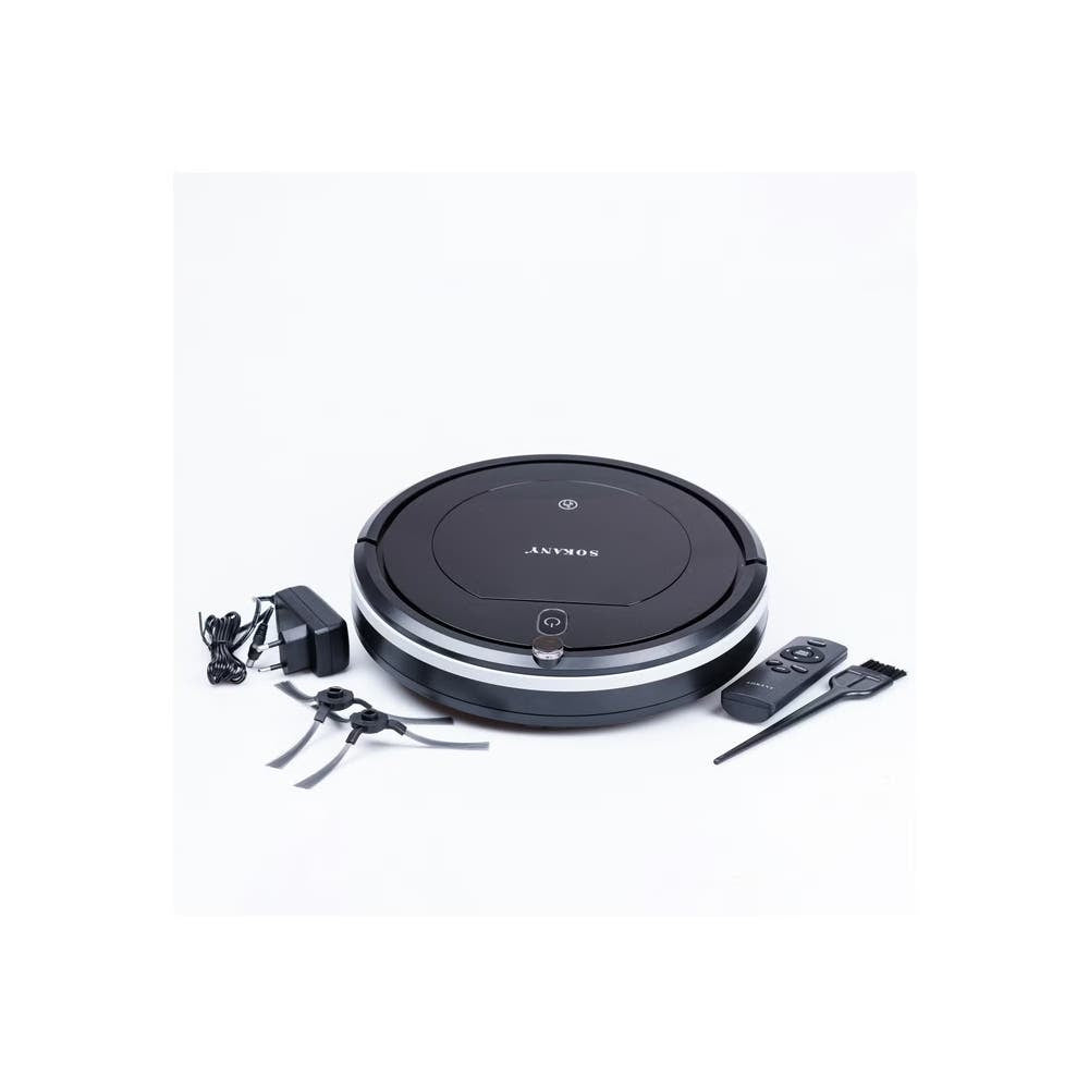 Sokany SK-13017 Robotic Vacuum Cleaner, 1500 mAh Battery - Black