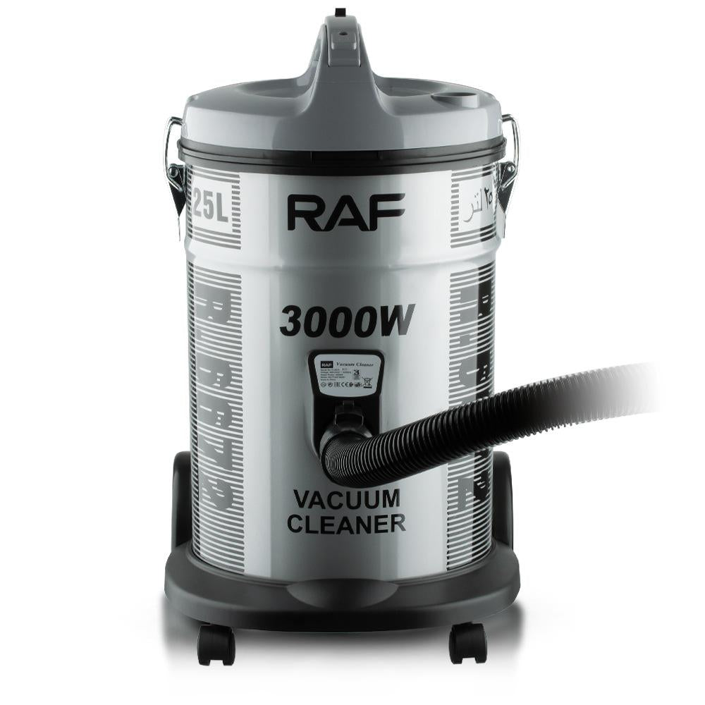 RAF R.6672 3000W Wet & Dry Commercial Industrial Vacuum Cleaner, 25L Capacity - Heavy-Duty Powerful Cleaning Machine