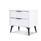 MFurn Modern Two-Drawer Nightstand White