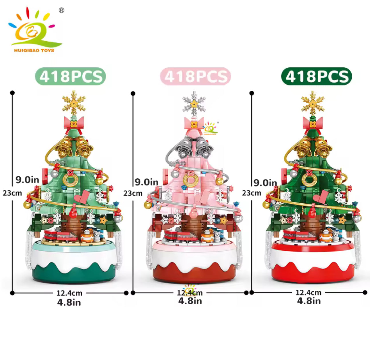 Children’s Mini Christmas Tree Music Box – DIY Micro Building Bricks
