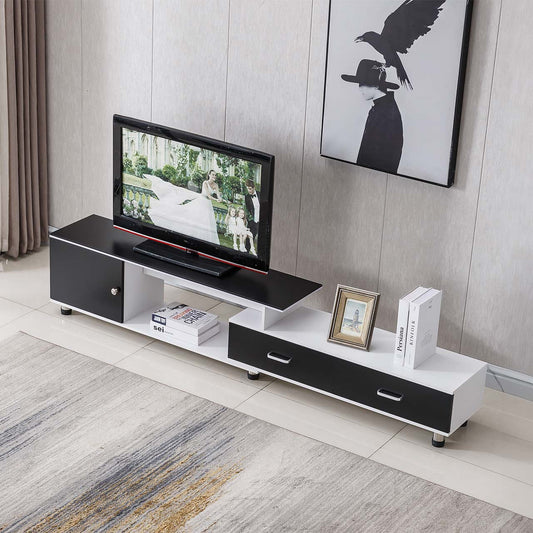 Modern TV Stand – Black + White