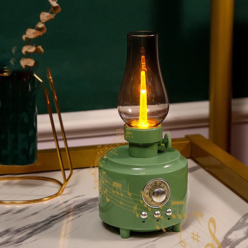 Retro FM Radio Bluetooth-compatible Speaker Atmosphere Light Bass Sound Box Music Player Support TF Card USB AUX Home Decor