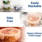 MHome Borosilicate Glass Food Storage Container With Air Vent Lid, Set of 3pc