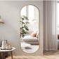 Oval Full Length Mirror, 100x70cm Full Body Mirror with Metal Frame, Ultra-Clear Large Oval Hanging Mirror for Bathroom, Entryway, Bedroom, Living Room,Various Options