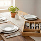 MHome Bamboo Cutlery-Multipurpose Tray - Kitchen Drawer Organiser with 5 Compartments - Durable, Durable, Eco-Friendly