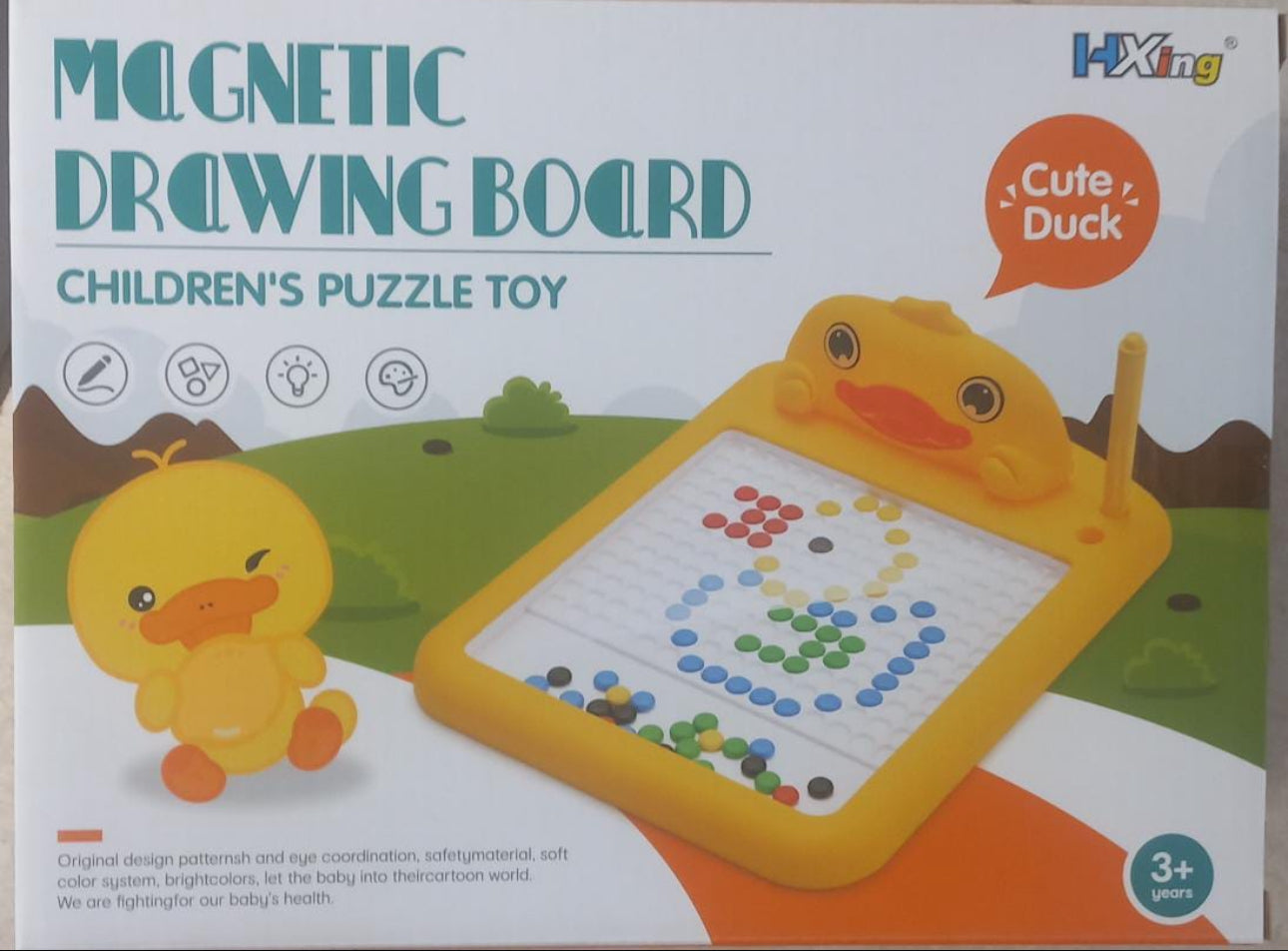 Magnetic Drawing Board for Boy and Girl with Magnetic Pen and Many Beads, Large Toddlers Magnetic Drawing