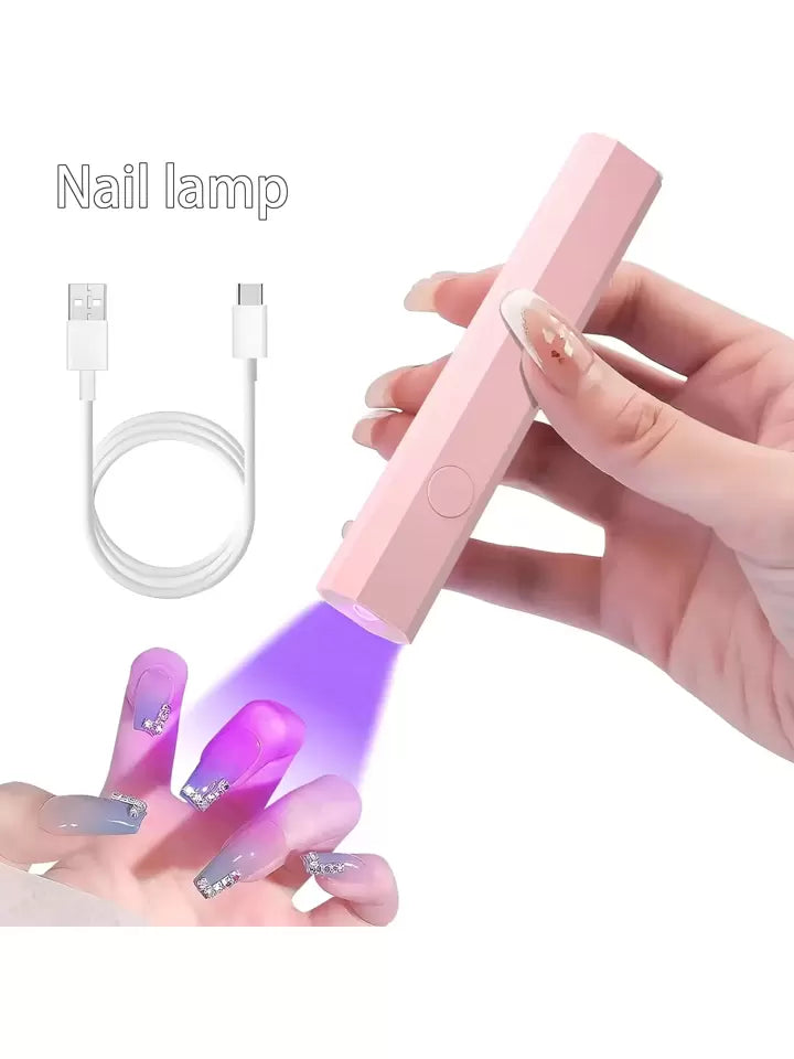 Portable LED Nail Lamp - USB Rechargeable,Pen-Shaped Dryer For Gel Nail Polish - Ideal For Home & Salon Use