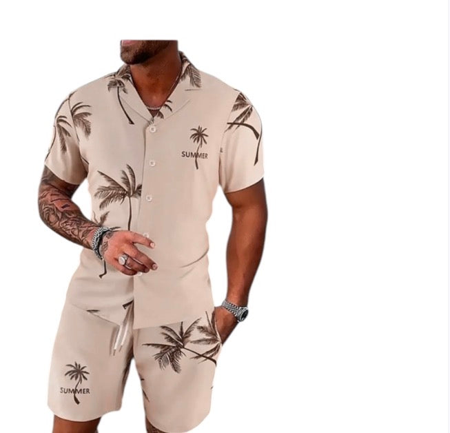 Men’s Summer Casual Short/Shirt Combo 2pc-Various Colours