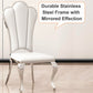 Modern Dining Chairs | Leatherette Dining Room Chairs with Stainless Steel Legs