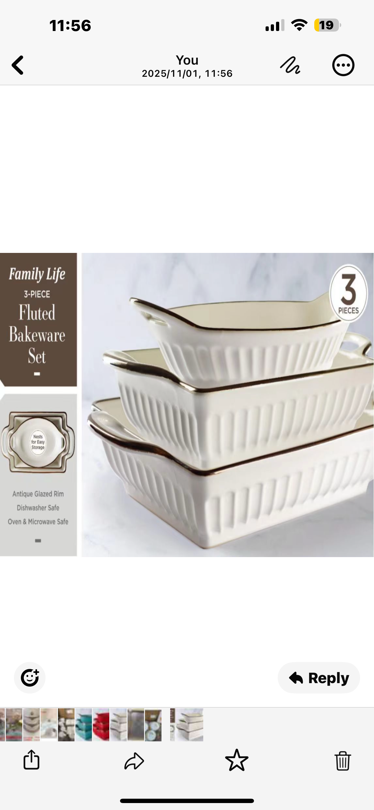 MHome Fluted Oven Proof Bakeware 3 Piece Set-Various Options