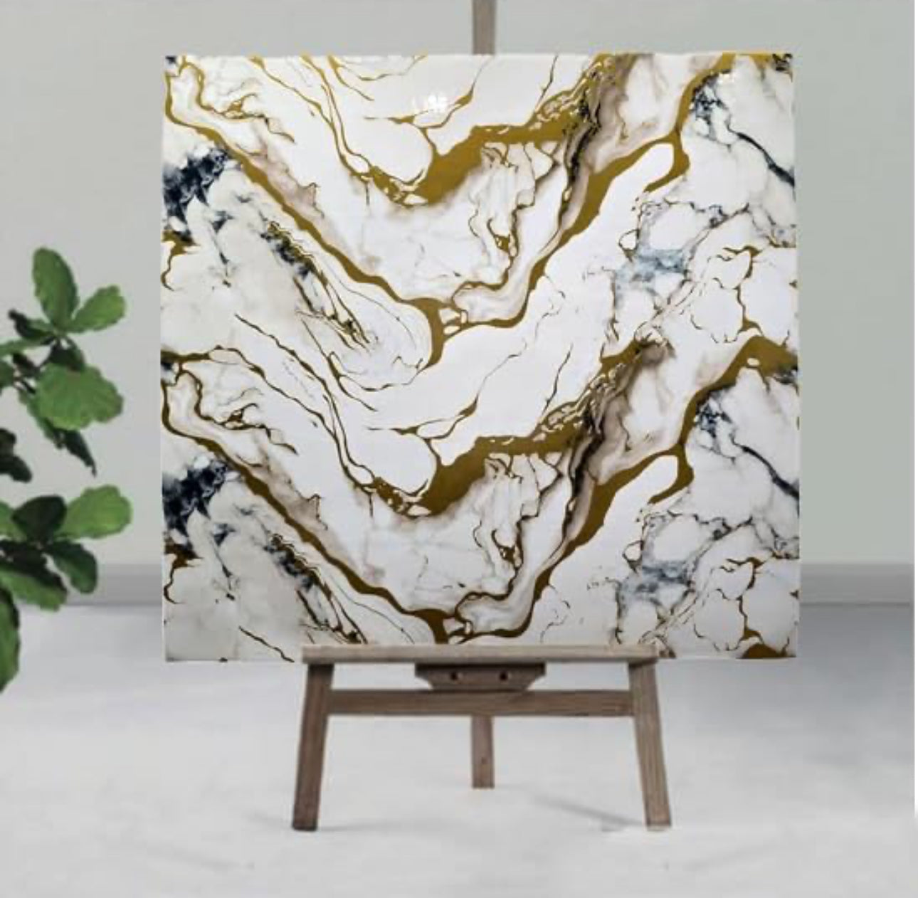 MHome Marble UV Panels Marble UV Sheets | Self Adhesive Wall Tile | Marble Look Wall Panels for Homes and Offices | 60 cm x 60 cm 10pc Pack - Various Colours Available
