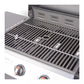 MHome Gas Grill 3 Burner With Cast Iron Grates, Thermometer And Side Shelves