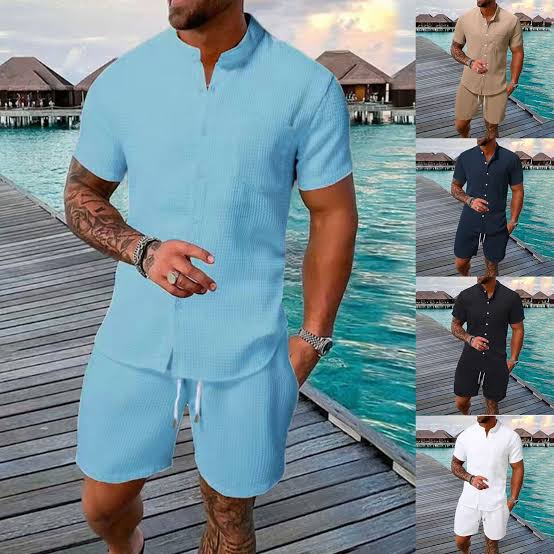 Men’s Summer 2pc Shirt/Shorts -Various Colours