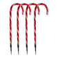 Christmas Candy Cane Pathway Lights Markers 4pc Set