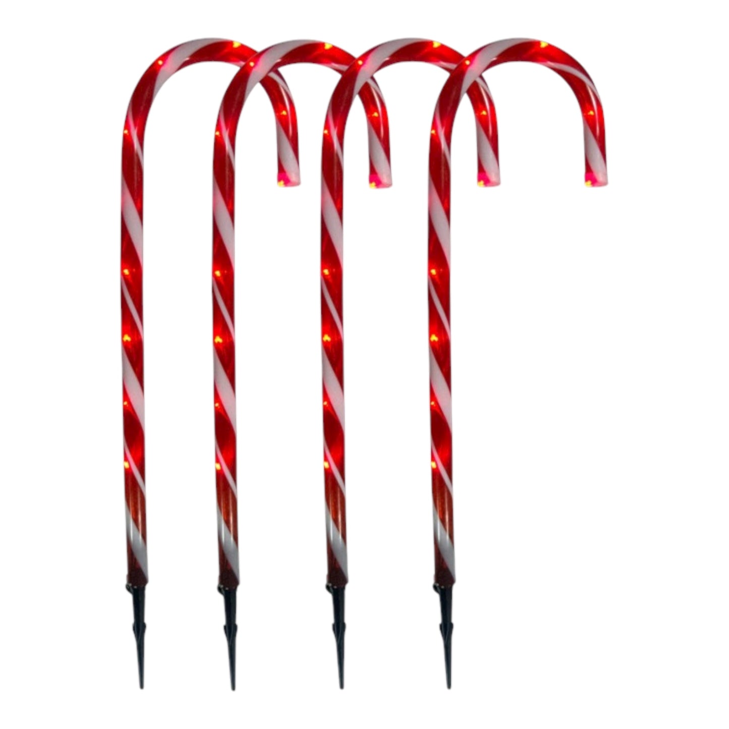 Christmas Candy Cane Pathway Lights Markers 4pc Set
