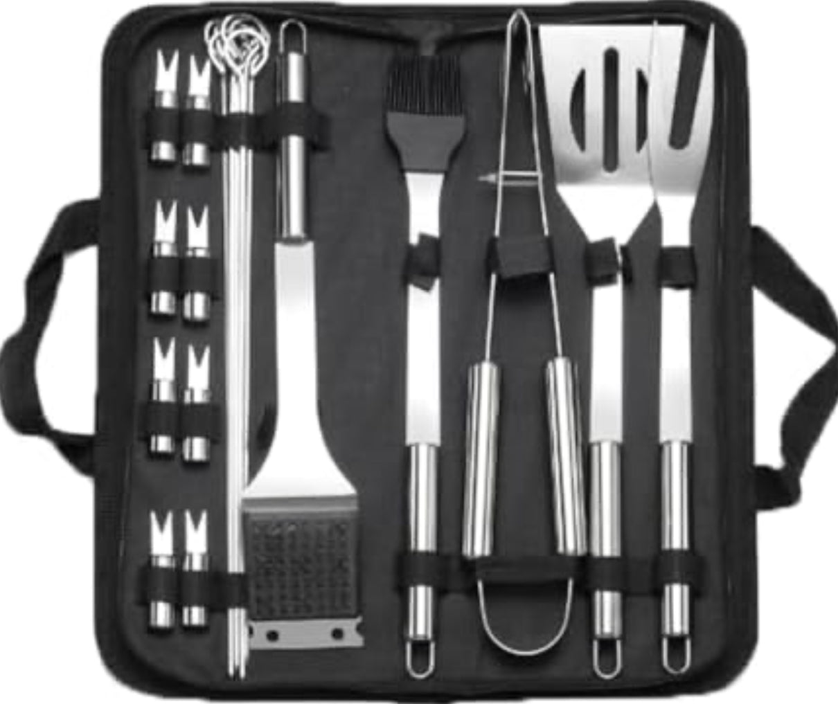 MHome Stainless Steel 20pc Braai/BBQ Tool Set