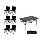 Outdoor Foldable Table With 6 Chairs Camping Set 120cm x 55cm x 50cm