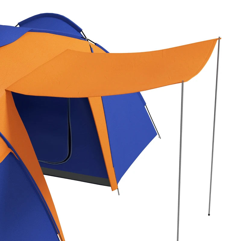 MHome Camping Tent with 2 Bedroom, Living Area and Porch, 4-6 Man Large Tunnel Tent,  Waterproof, Portable with Bag