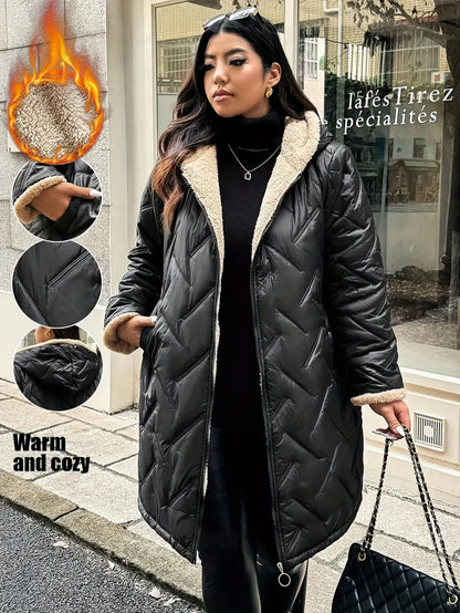 Ladies Trendy Chevron Quilted Jackets-Various Colours