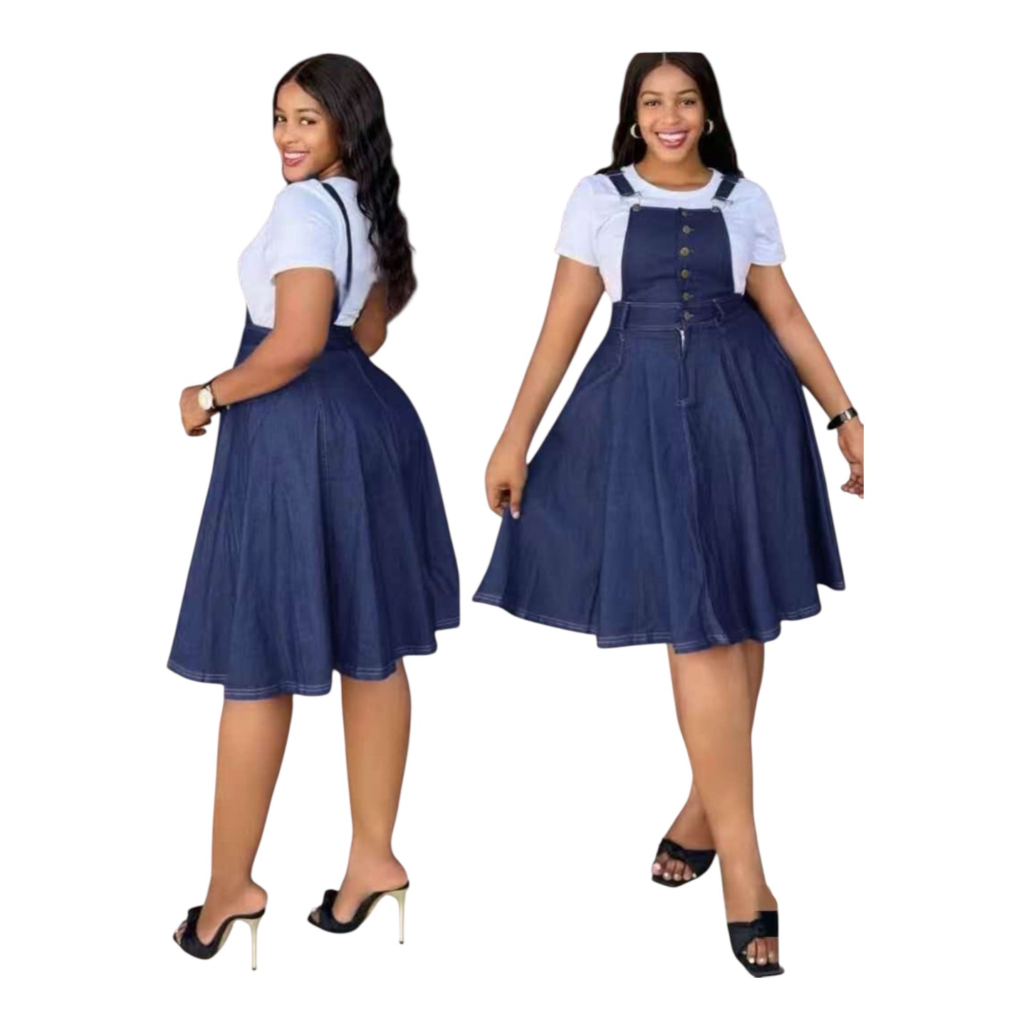 Ladies Denim Dungaree Dress