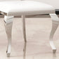 Modern Dining Chairs | Leatherette Dining Room Chairs with Stainless Steel Legs