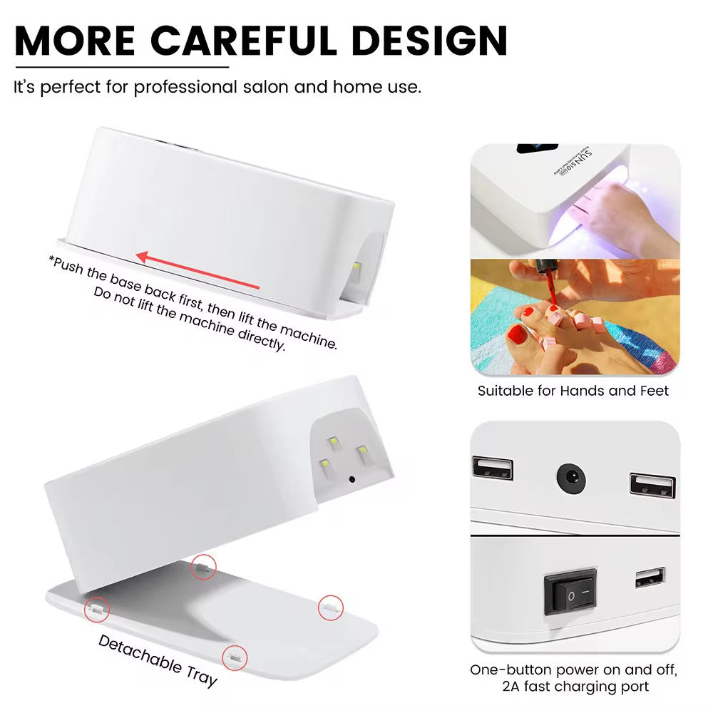 SUN S10 Cordless Rechargeable LED Nail Lamp
