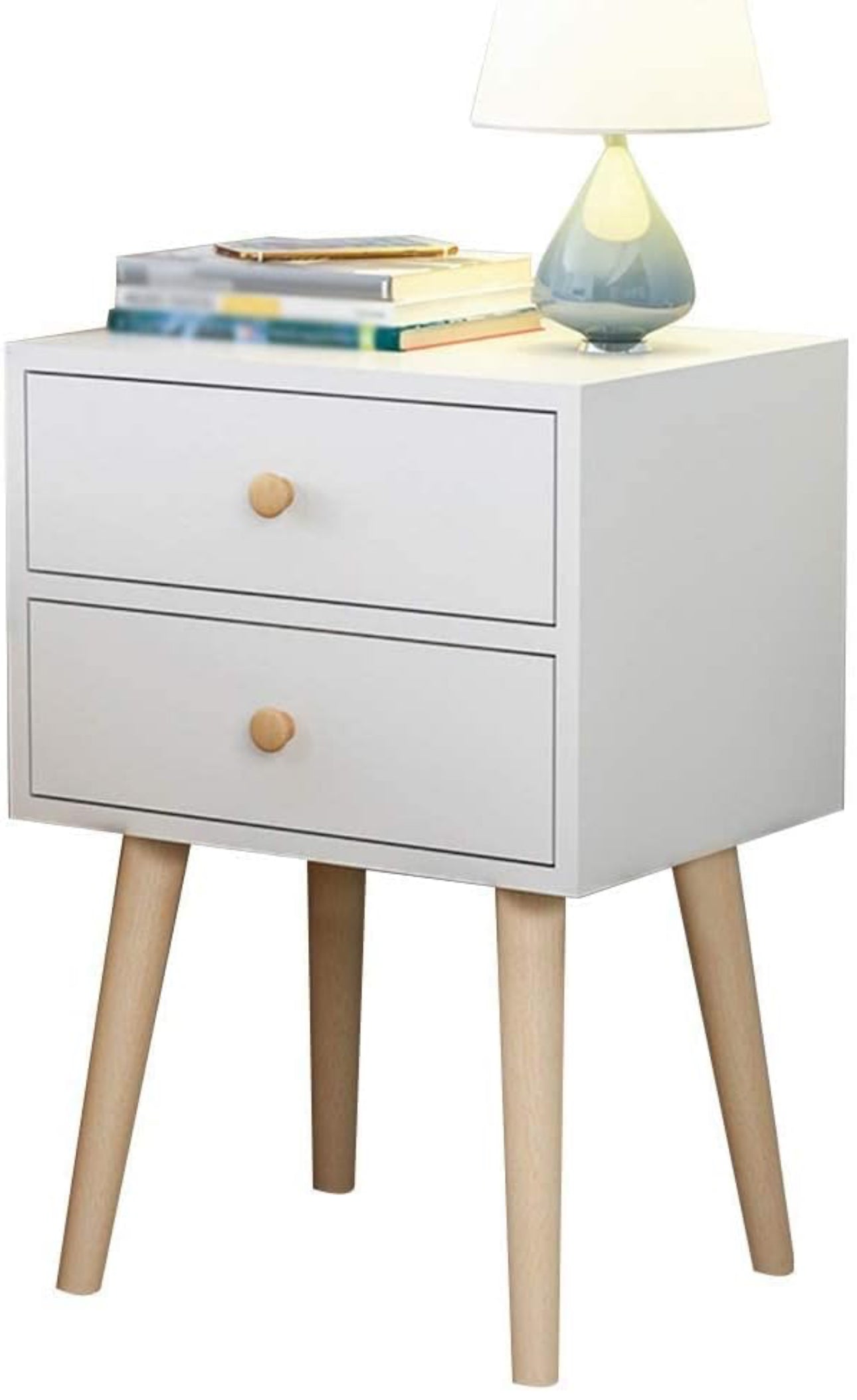MFurn Nordic Bedside Nightstand – Modern Small Table with Drawer