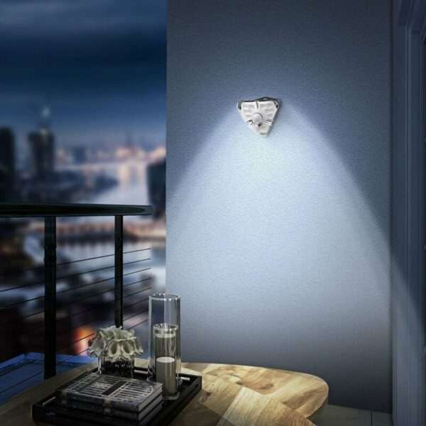 MTech Solar Motion LED Sensor Wall Lamp – 68 LED, 3-Sided Glow, 2-Pack