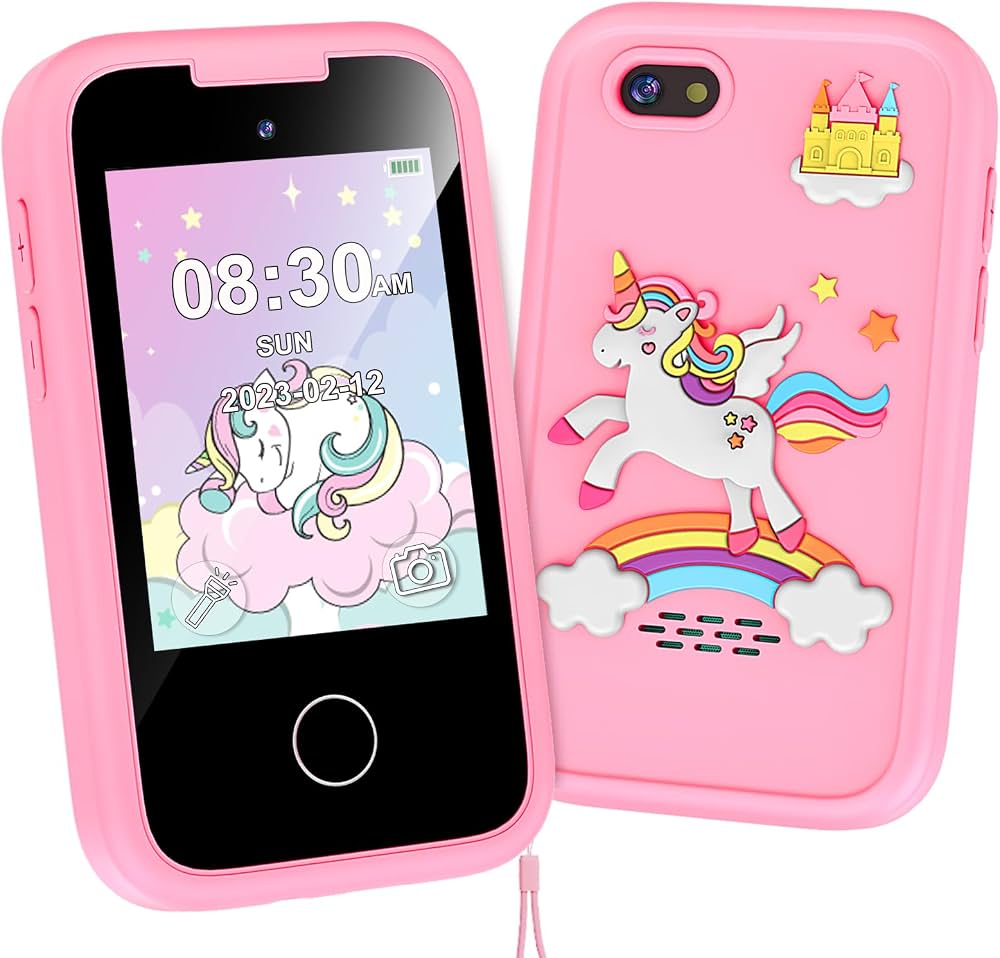MTech
Kids Phone for Girls Toys, Gifts for 3-12 Year Old Girls Boys Christmas Birthday Kids Toys, Touchscreen Toddler Learning Cell Toy Phone with Dual Camera, Game, Music Player, 8GB Card