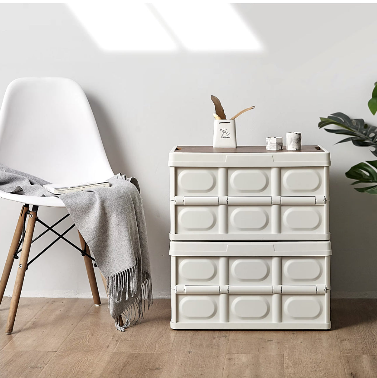 MHome Multifunctional Foldable & Stackable Storage Box