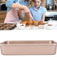MHome Carbon Steel Baking Sheet Tray Small ,Medium,Non Stick Oven Pan, Multi Functionality, Excellent Heat Conductivity