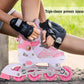 Adjustable Inline Skates Roller Blades w/Flashing Wheels Teens/Kids