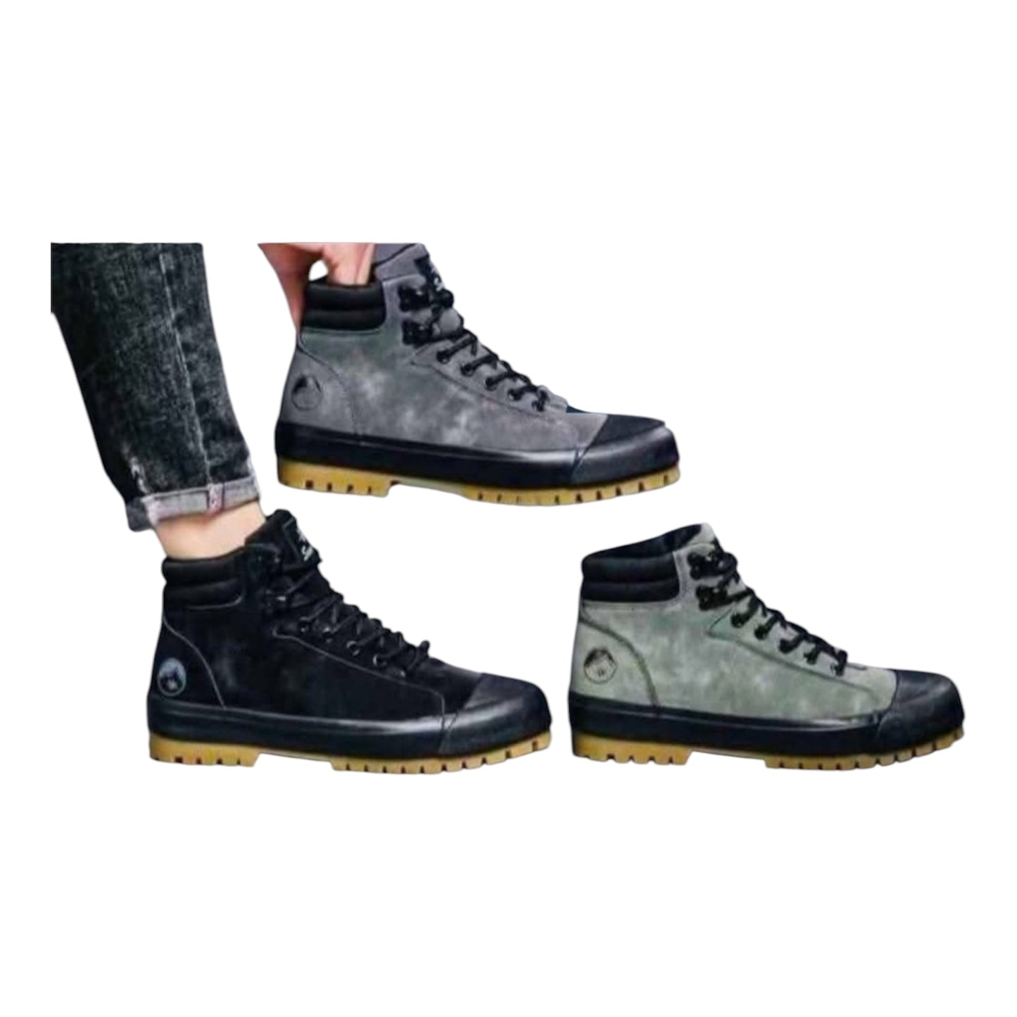 Men’s Chunky Hiking Boots-Various Colours