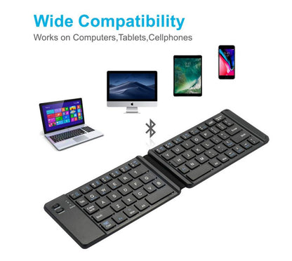 MTech Ultra Thin Rechargeable
Foldable Wireless
Bluetooth Keyboard
Available in Black, White
& Pink