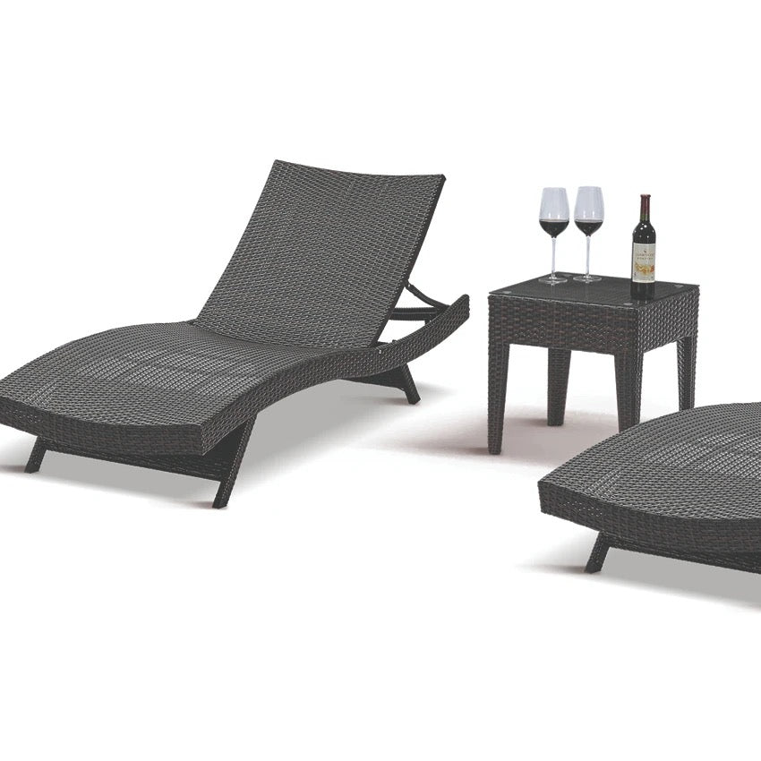 Modern Poolside Wicker Lounger