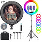 RGB,White ,Cold & Warm White Ring Light for Social Media With Tripod Stand 56cm 22 inch